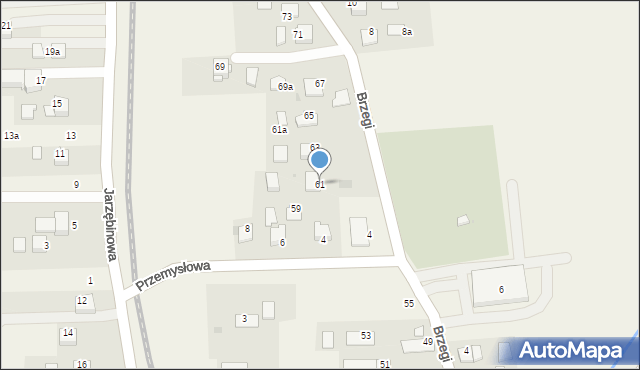 Radziszów, Brzegi, 61, mapa Radziszów