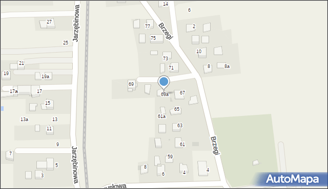 Radziszów, Brzegi, 69a, mapa Radziszów