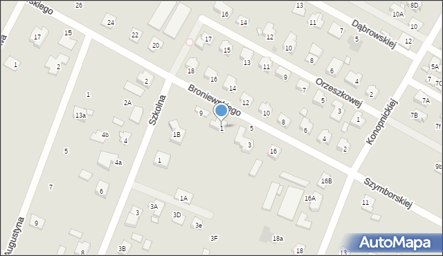 Radzymin, Broniewskiego Władysława, 1, mapa Radzymin