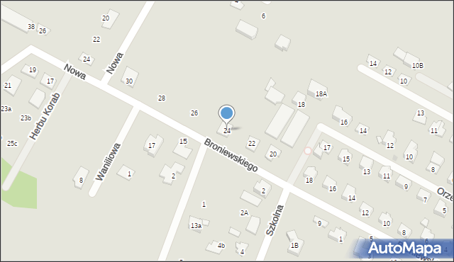 Radzymin, Broniewskiego Władysława, 24, mapa Radzymin