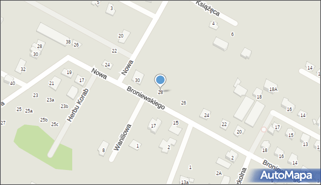 Radzymin, Broniewskiego Władysława, 28, mapa Radzymin