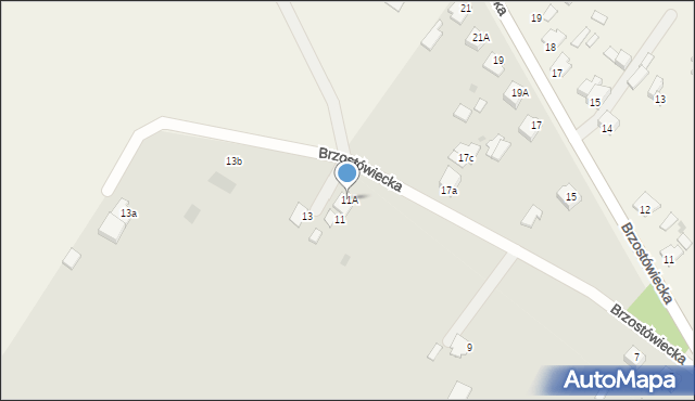 Radzyń Podlaski, Brzostówiecka, 11A, mapa Radzyń Podlaski