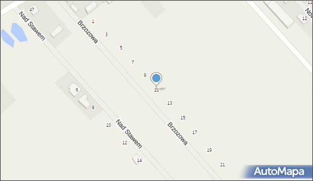 Rajec Poduchowny, Brzozowa, 11, mapa Rajec Poduchowny