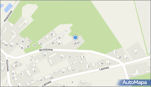 Rakowiec, Brzozowa, 16, mapa Rakowiec