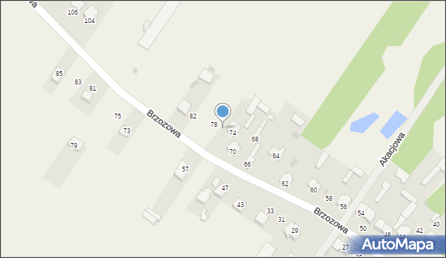 Rakowiec, Brzozowa, 76, mapa Rakowiec