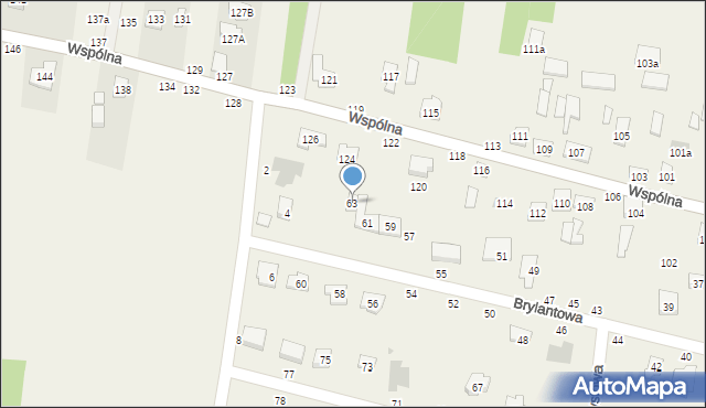 Rakowiska, Brylantowa, 63, mapa Rakowiska