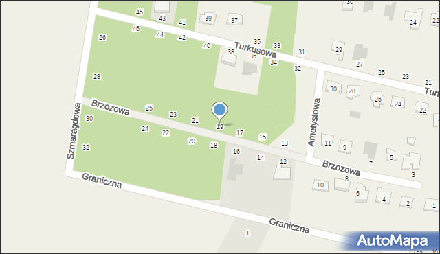 Rakowiska, Brzozowa, 19, mapa Rakowiska