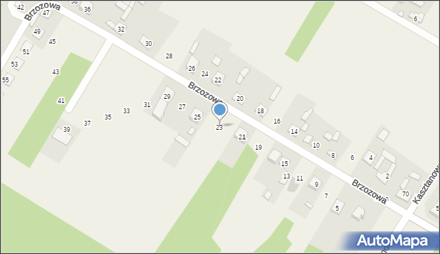 Rataje, Brzozowa, 23, mapa Rataje