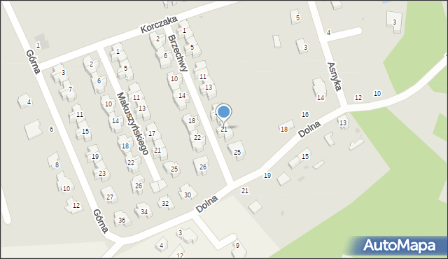 Rawa Mazowiecka, Brzechwy Jana, 21, mapa Rawa Mazowiecka