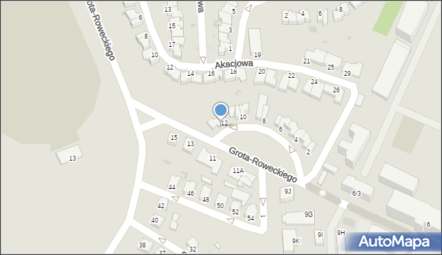 Rawicz, Brzozowa, 12A, mapa Rawicz