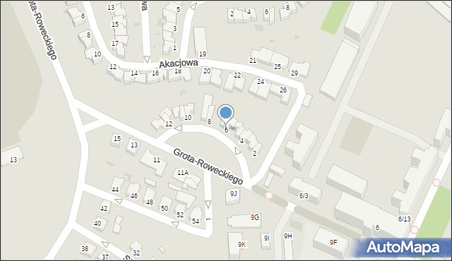 Rawicz, Brzozowa, 6, mapa Rawicz