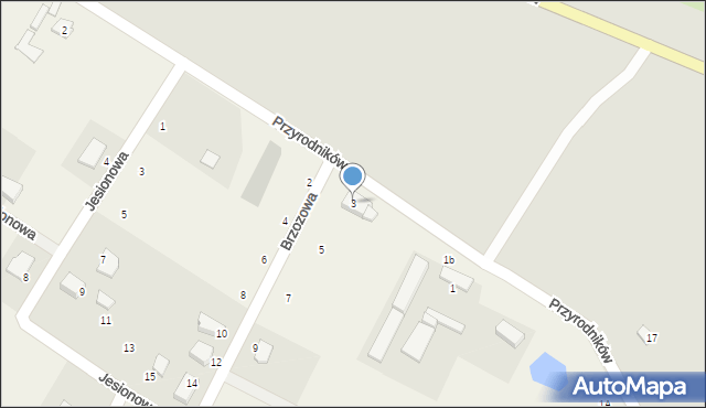 Rębiechowo, Brzozowa, 3, mapa Rębiechowo