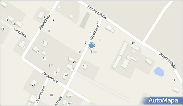 Rębiechowo, Brzozowa, 7, mapa Rębiechowo