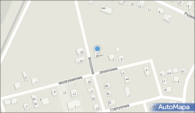 Reda, Brzozowa, 90, mapa Reda