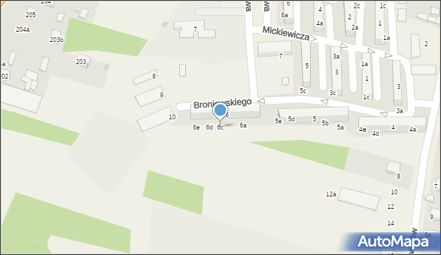 Rędziny, Broniewskiego Władysława, 6c, mapa Rędziny