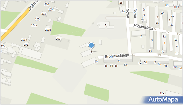 Rędziny, Broniewskiego Władysława, 9, mapa Rędziny