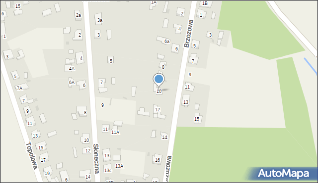 Rogowo, Brzozowa, 10, mapa Rogowo