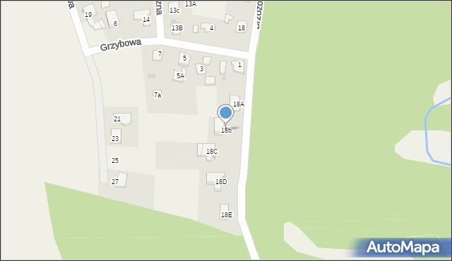Rogowo, Brzozowa, 18b, mapa Rogowo