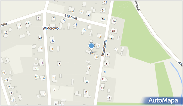 Rogowo, Brzozowa, 6a, mapa Rogowo