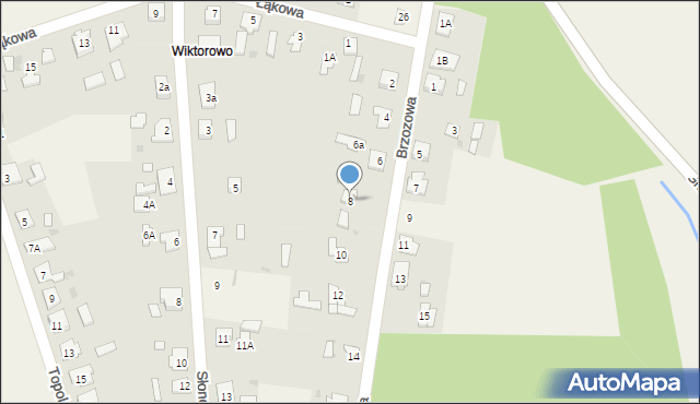 Rogowo, Brzozowa, 8, mapa Rogowo