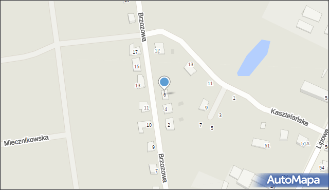 Rogoźno, Brzozowa, 6, mapa Rogoźno