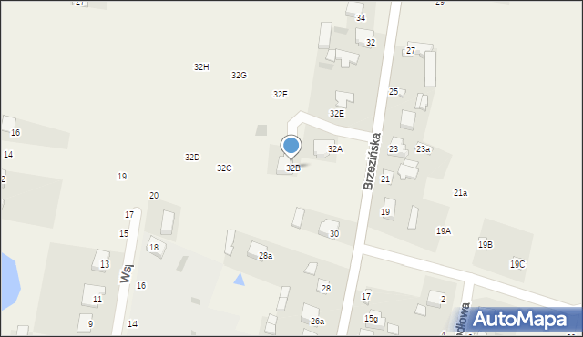 Rokiciny-Kolonia, Brzezińska, 32B, mapa Rokiciny-Kolonia
