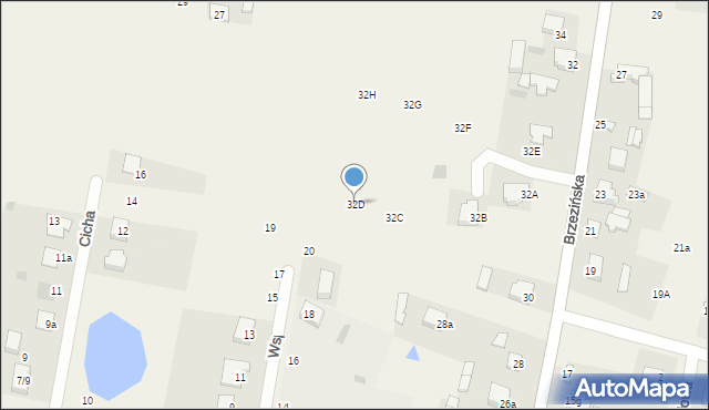 Rokiciny-Kolonia, Brzezińska, 32D, mapa Rokiciny-Kolonia