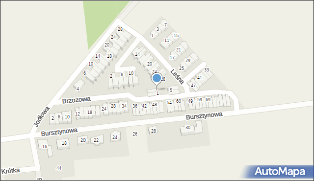 Rokitnica, Brzozowa, 3, mapa Rokitnica