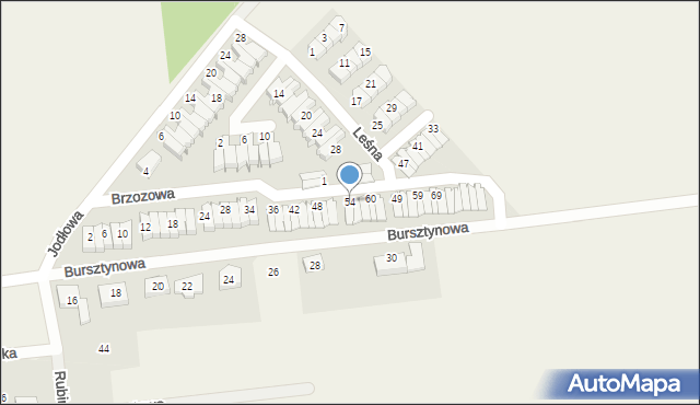 Rokitnica, Brzozowa, 54, mapa Rokitnica