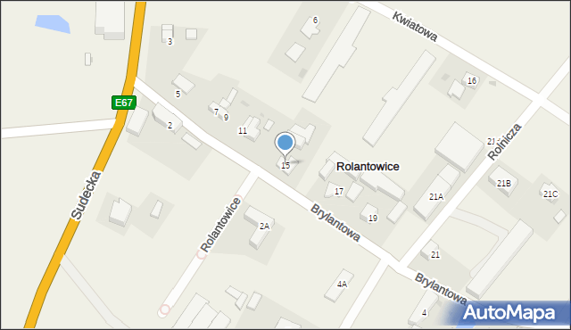 Rolantowice, Brylantowa, 11, mapa Rolantowice