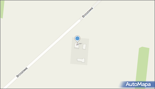 Romanów, Brzozowa, 14, mapa Romanów