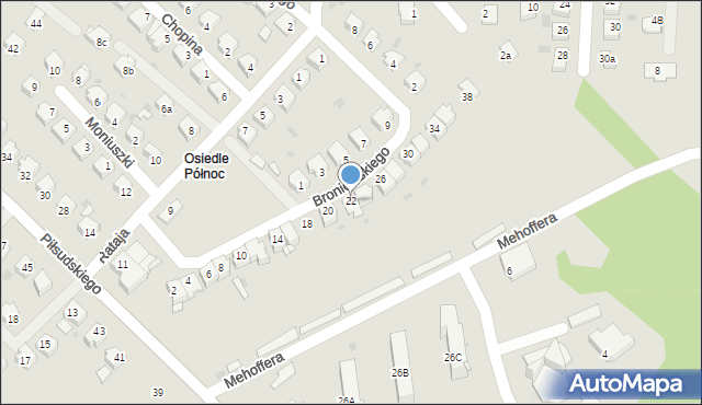 Ropczyce, Broniewskiego Władysława, 22, mapa Ropczyce