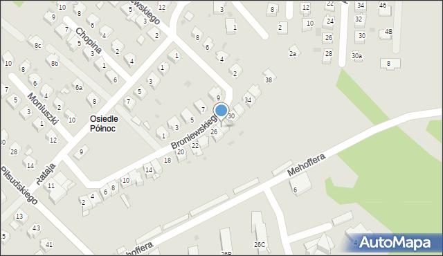 Ropczyce, Broniewskiego Władysława, 28, mapa Ropczyce