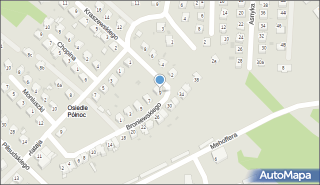 Ropczyce, Broniewskiego Władysława, 9, mapa Ropczyce