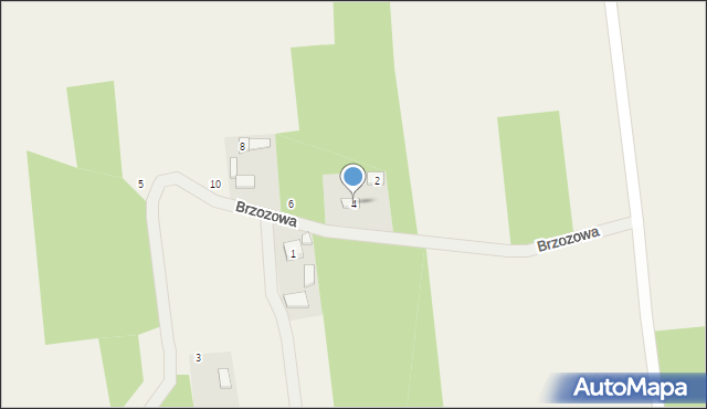 Rosanów, Brzozowa, 4, mapa Rosanów