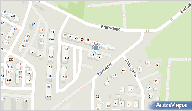 Ruda Śląska, Brańskiego Wiktora, 45, mapa Rudy Śląskiej