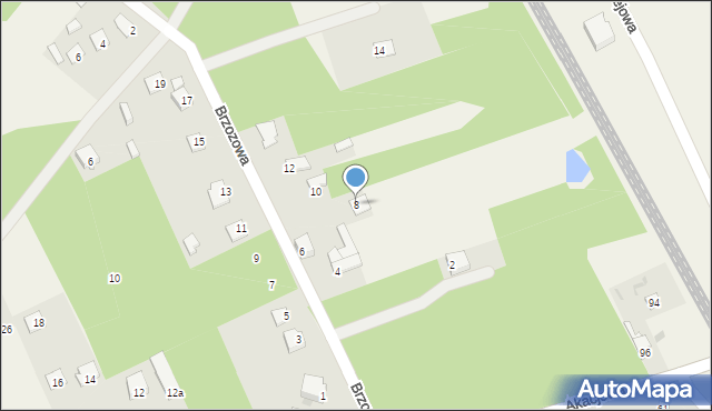 Ruda Talubska, Brzozowa, 8, mapa Ruda Talubska