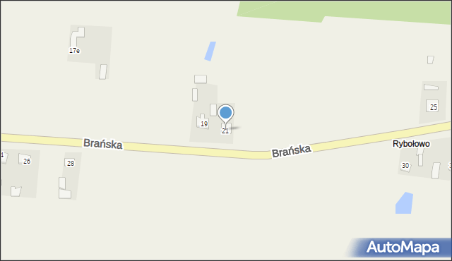 Rudka, Brańska, 21, mapa Rudka