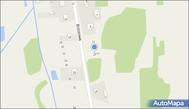 Rudnik Wielki, Brzozowa, 13, mapa Rudnik Wielki