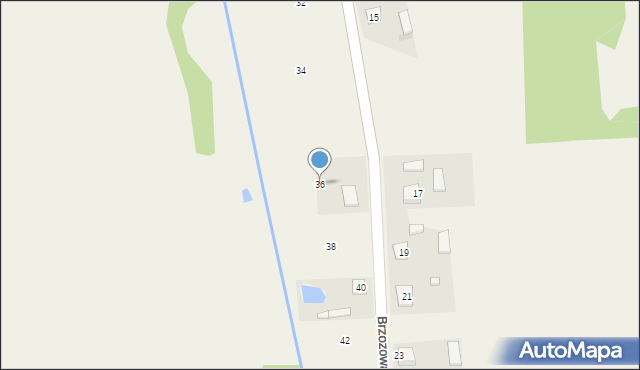 Rudnik Wielki, Brzozowa, 36, mapa Rudnik Wielki