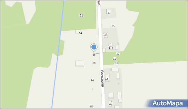 Rudnik Wielki, Brzozowa, 56, mapa Rudnik Wielki