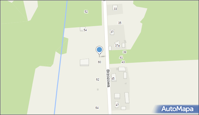 Rudnik Wielki, Brzozowa, 58, mapa Rudnik Wielki