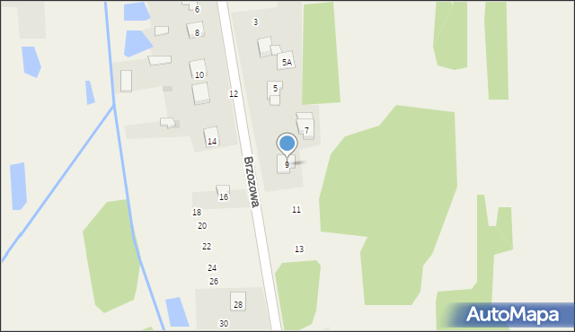 Rudnik Wielki, Brzozowa, 9, mapa Rudnik Wielki