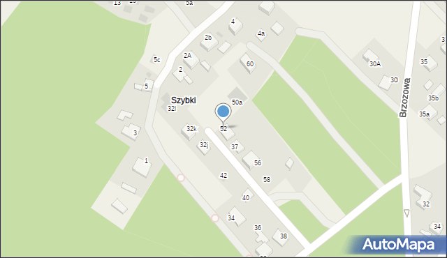 Rudy, Brzozowa, 52, mapa Rudy