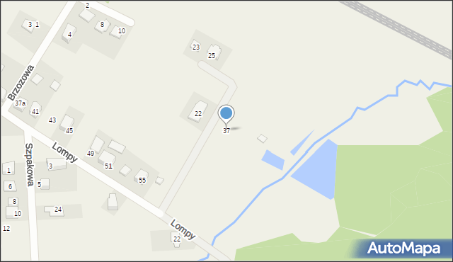 Rusinowice, Brzozowa, 37, mapa Rusinowice