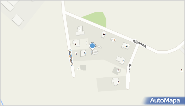 Rusko, Brzozowa, 7, mapa Rusko
