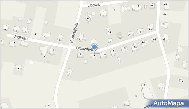 Rychnowy, Brzozowa, 2, mapa Rychnowy