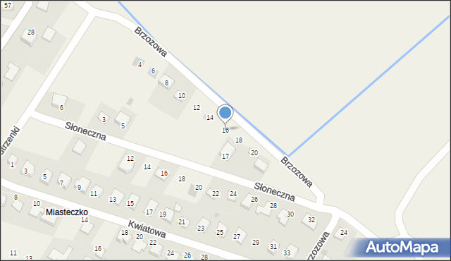 Ryczów, Brzozowa, 16, mapa Ryczów