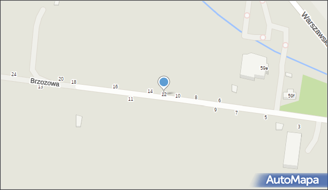 Ryki, Brzozowa, 12, mapa Ryki
