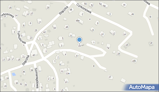 Rzeszów, Brylantowa, 11, mapa Rzeszów
